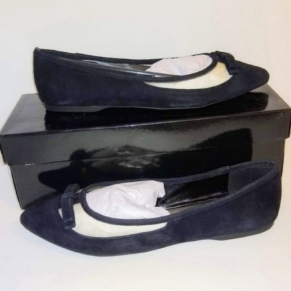 NWT BCBG Zarine Black Suede Point Toe Ballet Flat - Picture 4 of 8